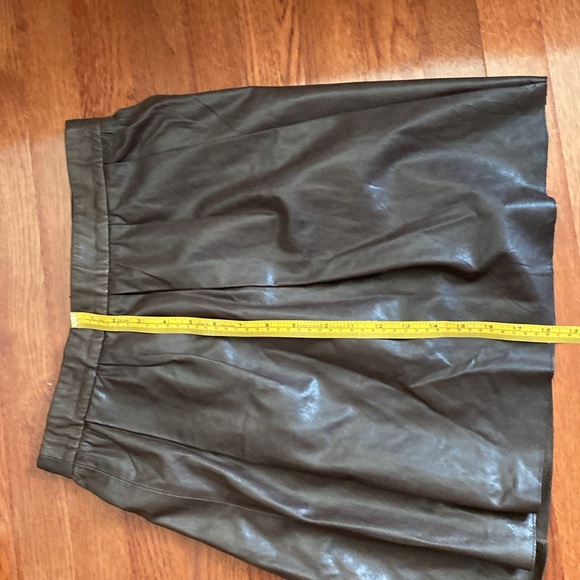 VINCE brown genuine leather skirt XS - Picture 6 of 6